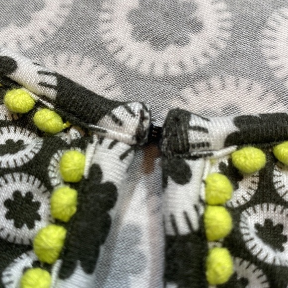 Boden Tessa Geometric Green 3/4 Sleeve Jersey Top sz 4 - Picture 7 of 11